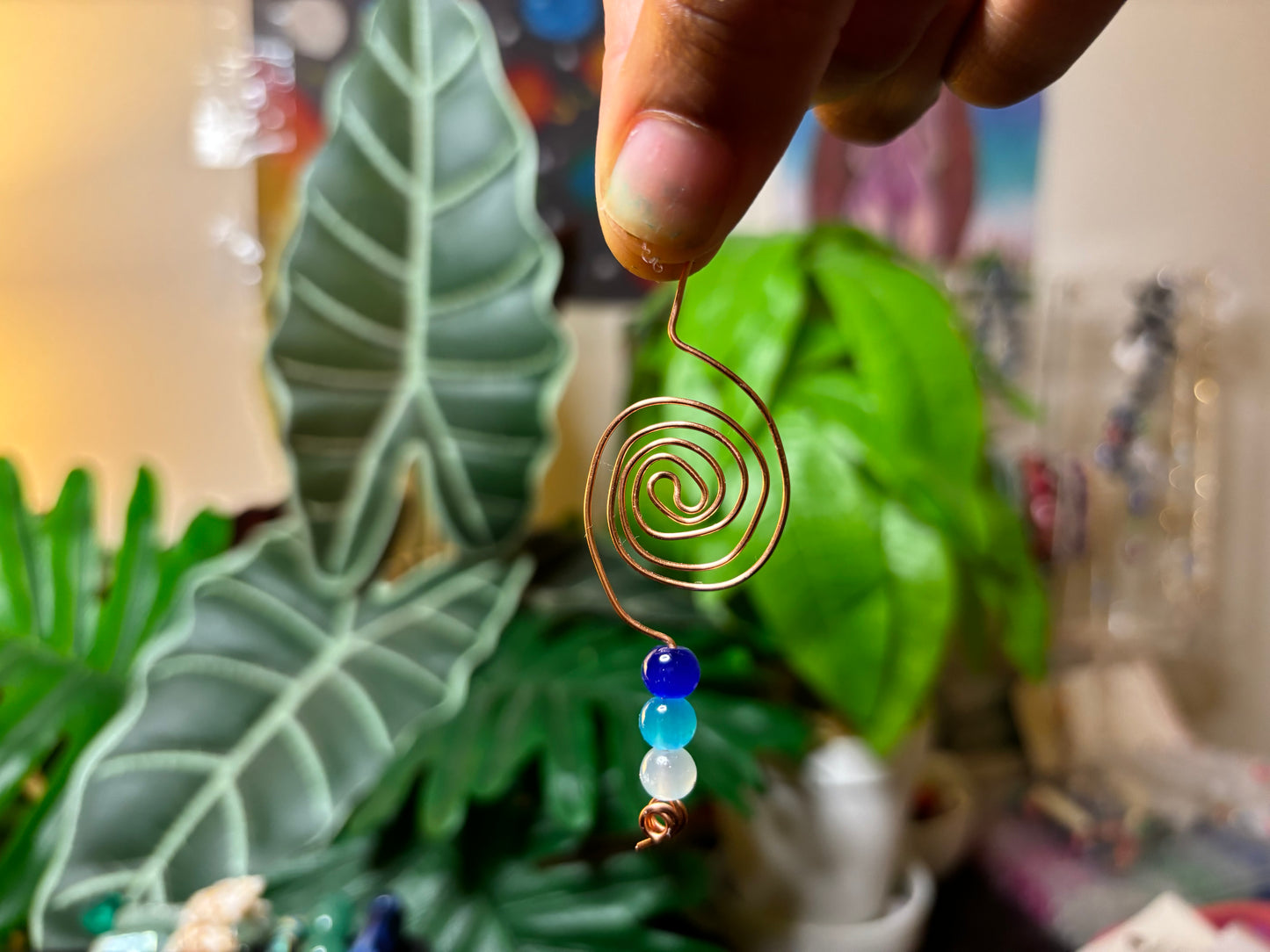 Wire-Wrapped Spiral Earrings