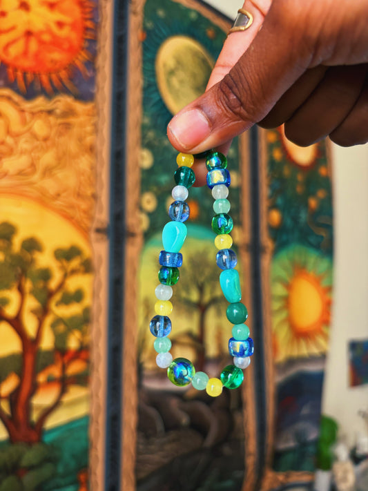 Sea Glass Beaded Bracelet