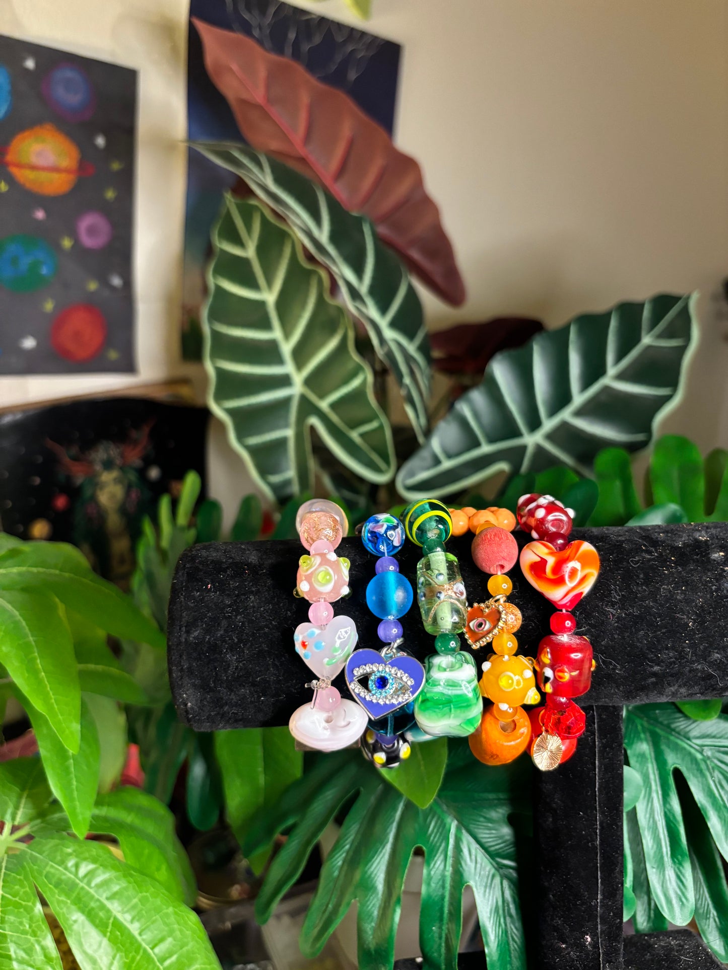 Dripped Candy Evil Eye Bracelet set