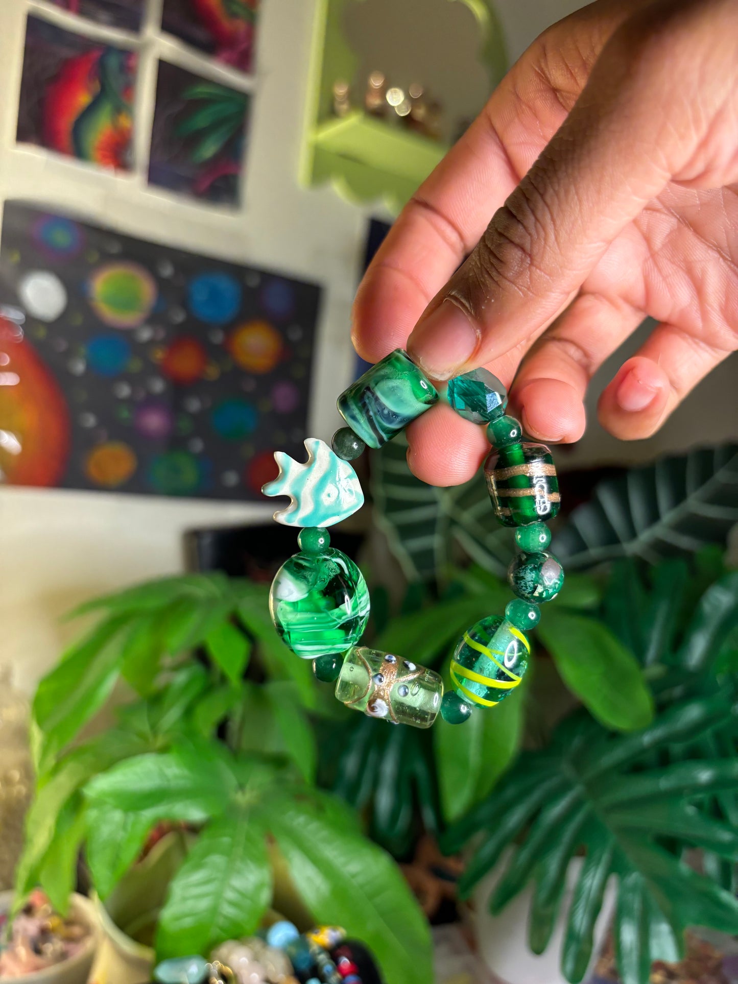 Dripped Candy Evil Eye Bracelet set
