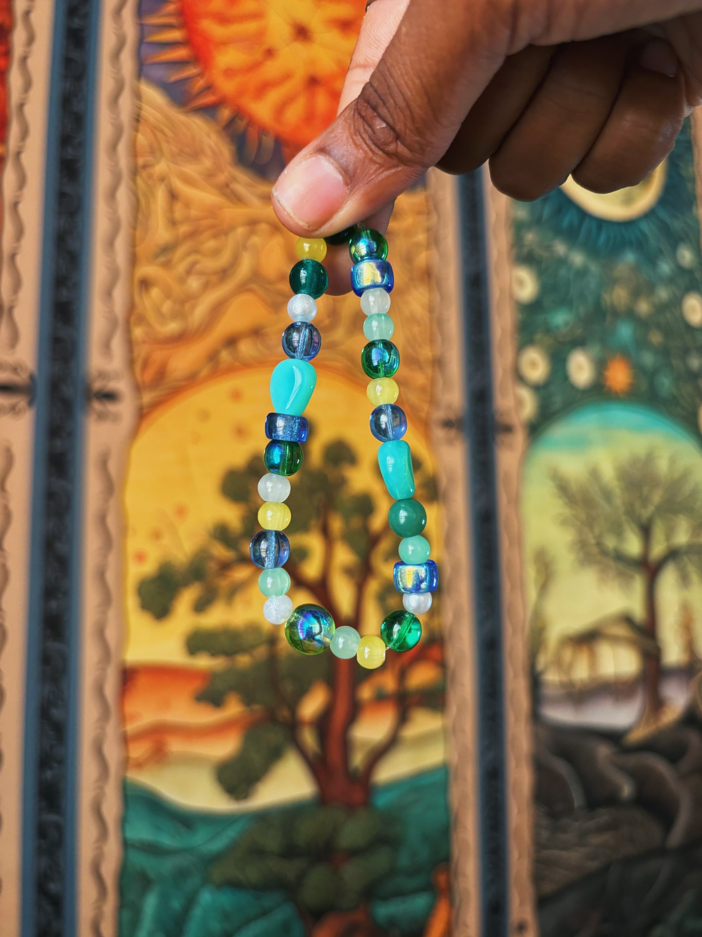 Sea Glass Beaded Bracelet