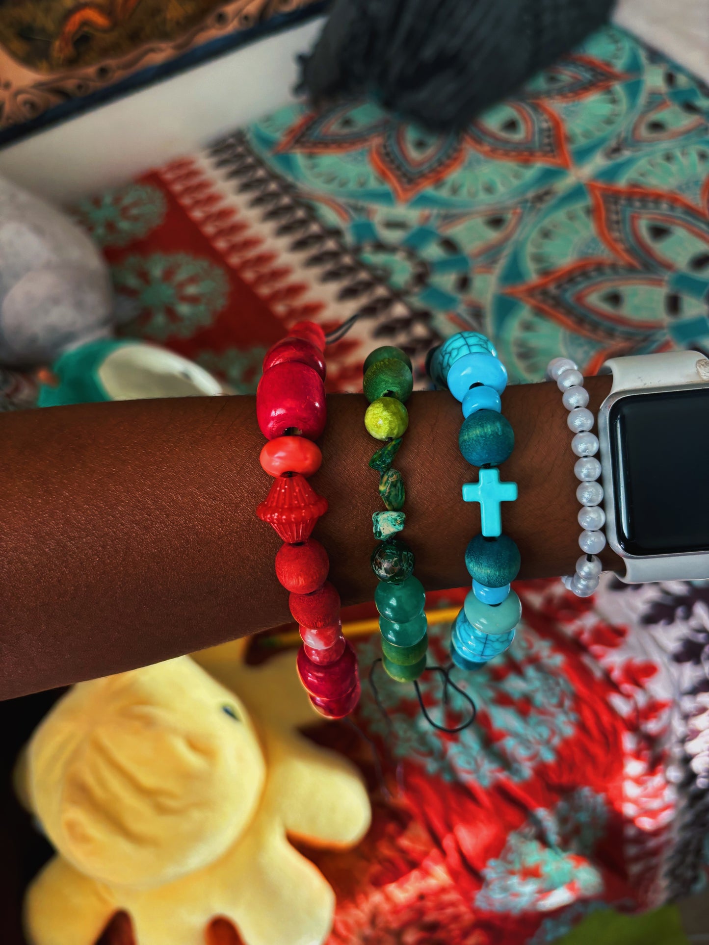 Bright Boho Stacked bracelets