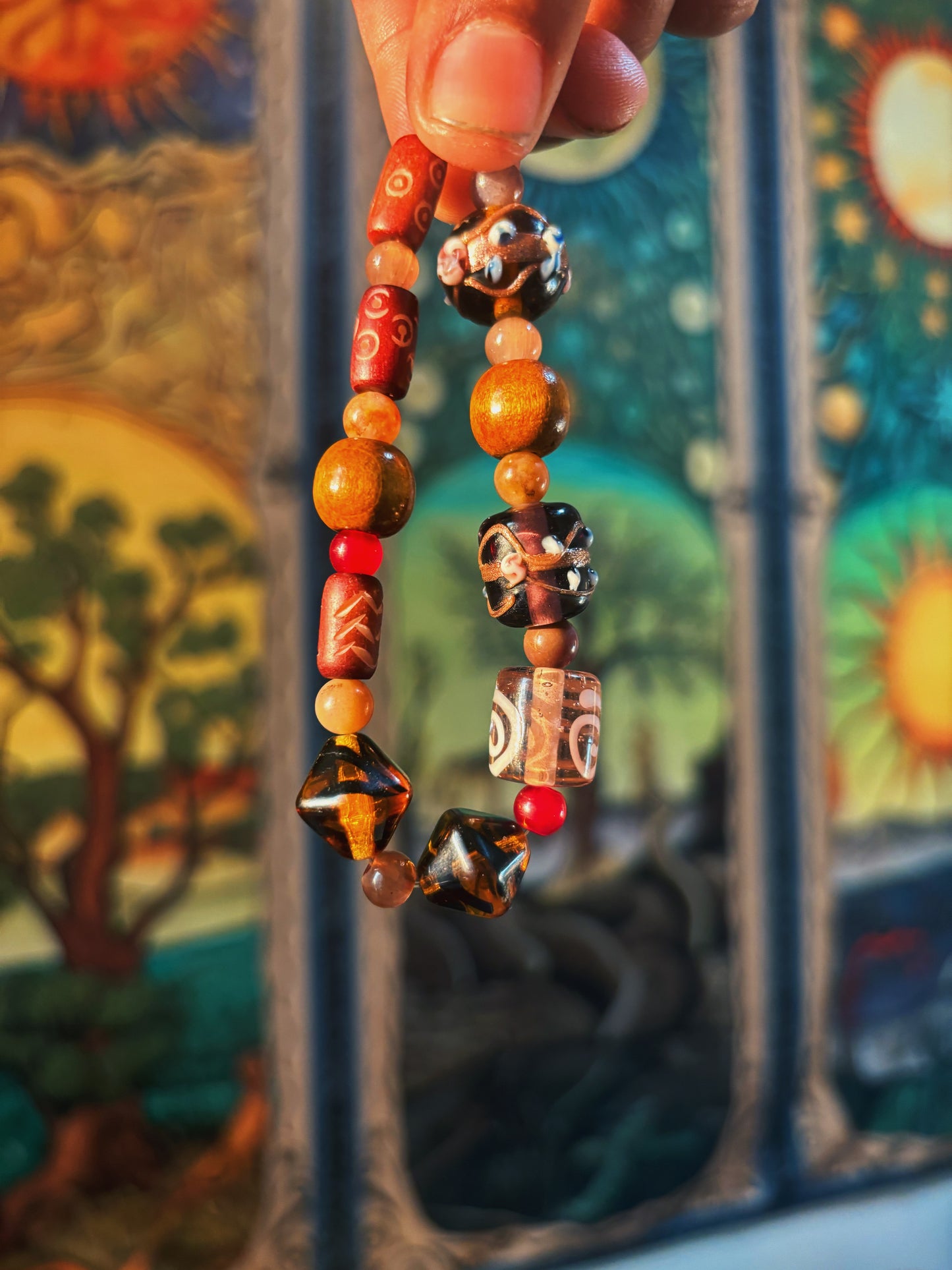 Café Mixed Beaded Bracelet