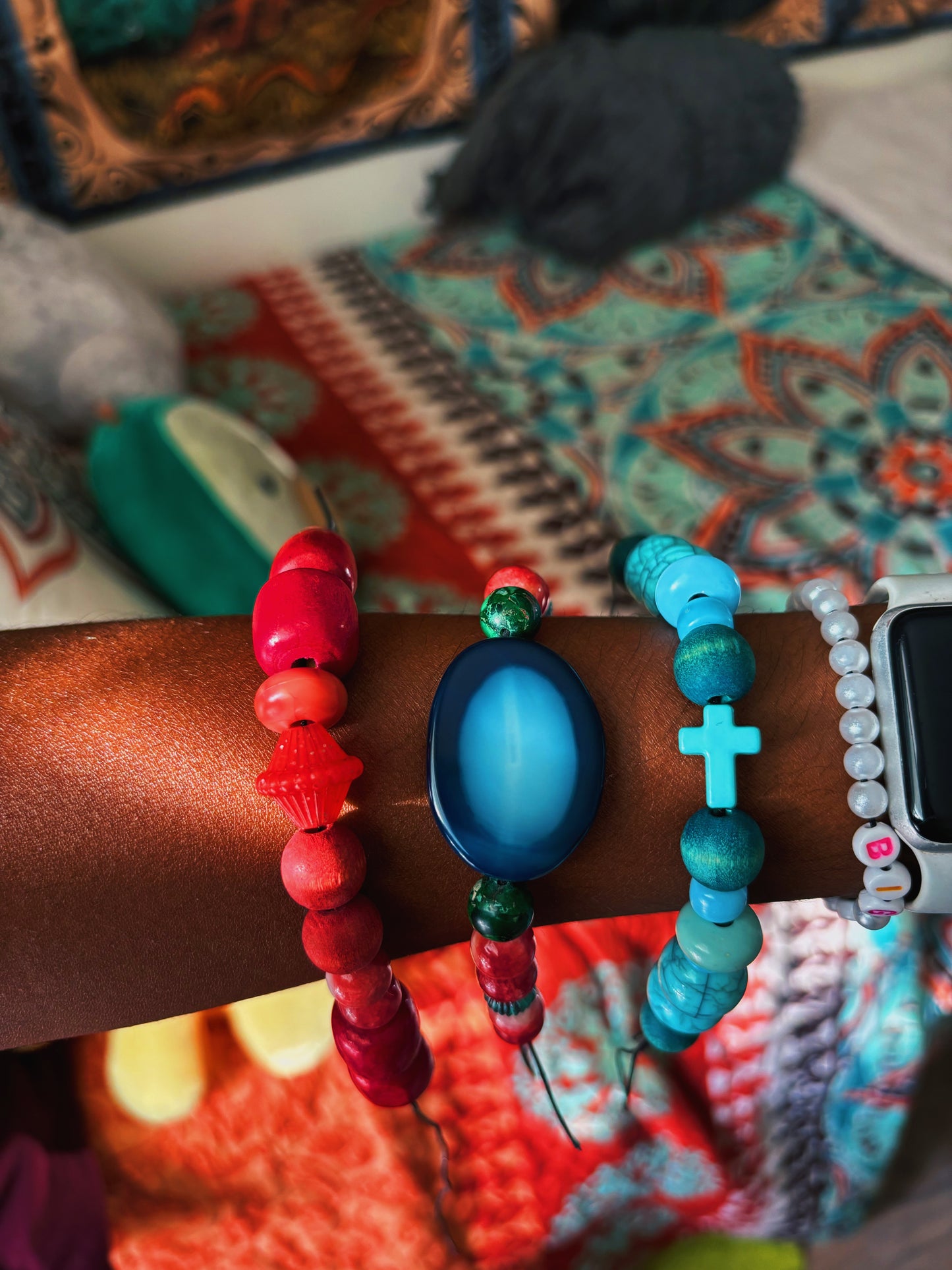Bright Boho Stacked bracelets