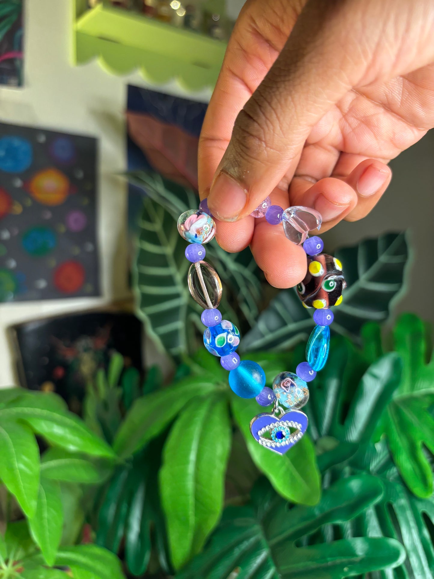 Dripped Candy Evil Eye Bracelet set